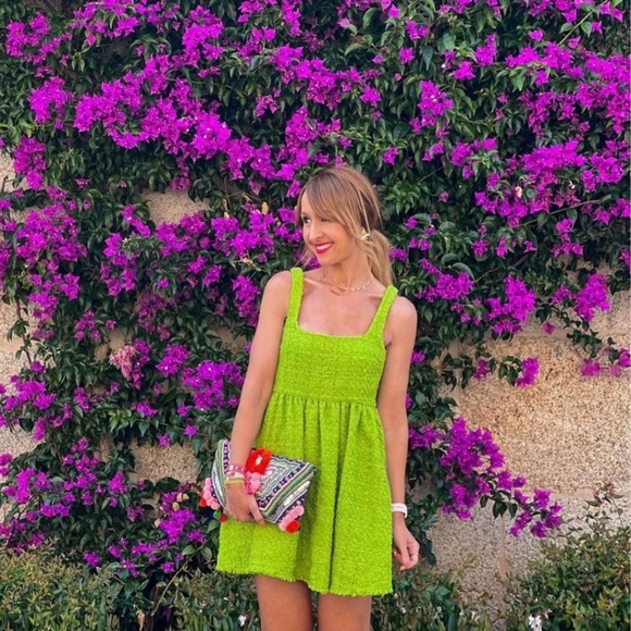 Zara Textured Short Pinafore Dress Bloggers Fav - Picture 3 of 7